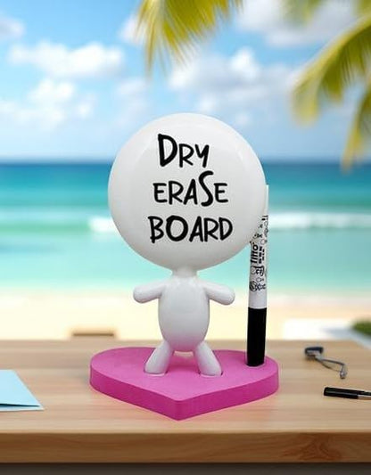 Dry Erase Board - TITTO in Love, Draw Your Ideas - Ceramic Doll - Black Office Design Desk - Coworkers Office Home Gift (Black)