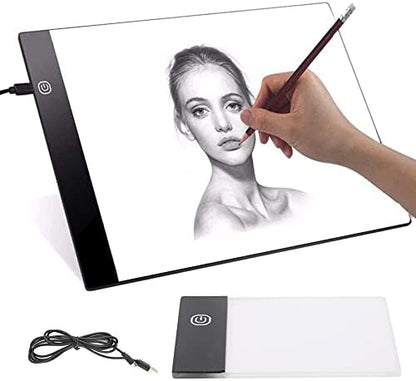 A6 Light Pad for Tracing, Ultra-Thin USB LED Light Box for Drawing, Sketching, Animation, and Diamond Painting, Dimmable Brightness Copy Board for Artists and Kids
