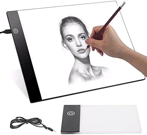 A6 Light Pad for Tracing, Ultra-Thin USB LED Light Box for Drawing, Sketching, Animation, and Diamond Painting, Dimmable Brightness Copy Board for Artists and Kids