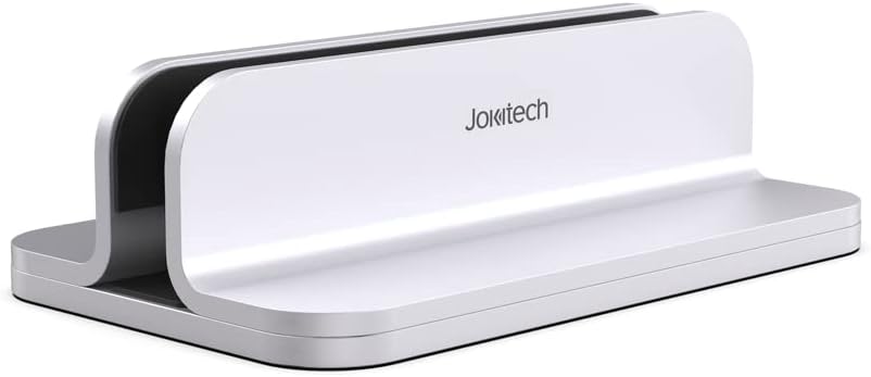 JOKItech Aluminum Laptop Stand, Sturdy and Adjustable, Compatible with Apple MacBook Pro/Air, Mac Mini, iPad Pro, Silver