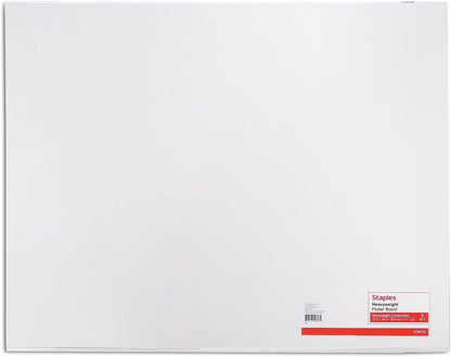 Staples Poster Board, 22" x 28", White, 20/Carton - Display Boards for School & Office Projects