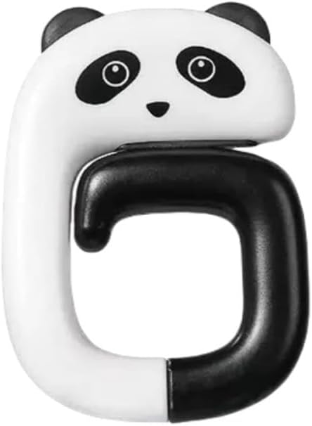 Panda Handbag Hook Hanger, Portable Folding Table Hook for Desk, Under Table Bar, Purse Holder Handbag Accessory, Handbag Hangers (2.95x1.96 inches)