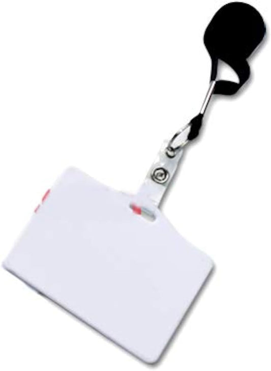 PVC Polymer Card Name Badge Sublimation Heat Press Transfer Thermal Personalized with Lanyard Black 10 Pieces