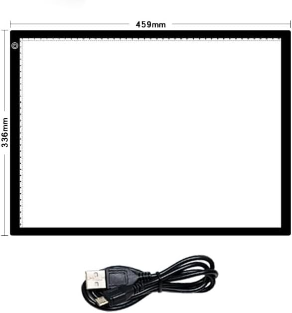 Huacan LED Light Pad Board for Diamond Painting Tablet Ultrathin 3 Level Dimmable Portable USB Charging Apply to Diamond Art Kits