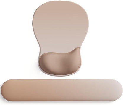 ErgoComfort Gel Wrist Rest Mouse Pad-Ergonomic Office Mousepad with Wrist Support-Non-Slip, Design Desk Accessories Mat for Home&Game Decor (06Mocha Sand)