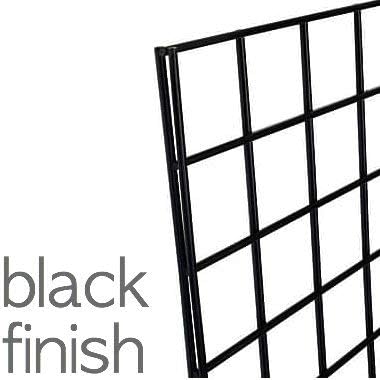 Only Hangers - Commercial Grade Gridwall Panels – 2’ Width x 6’ Height, Pack of 4 (Black Finish)