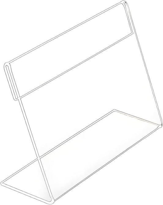 Clear Acrylic Sign Holders with Slanted Back, Adjustable Desk Display Stand for Office and Business,Acrylic Store Price Tag Rack with Slant Back Any Literature Flyer Document Rack(4 * 6cm)