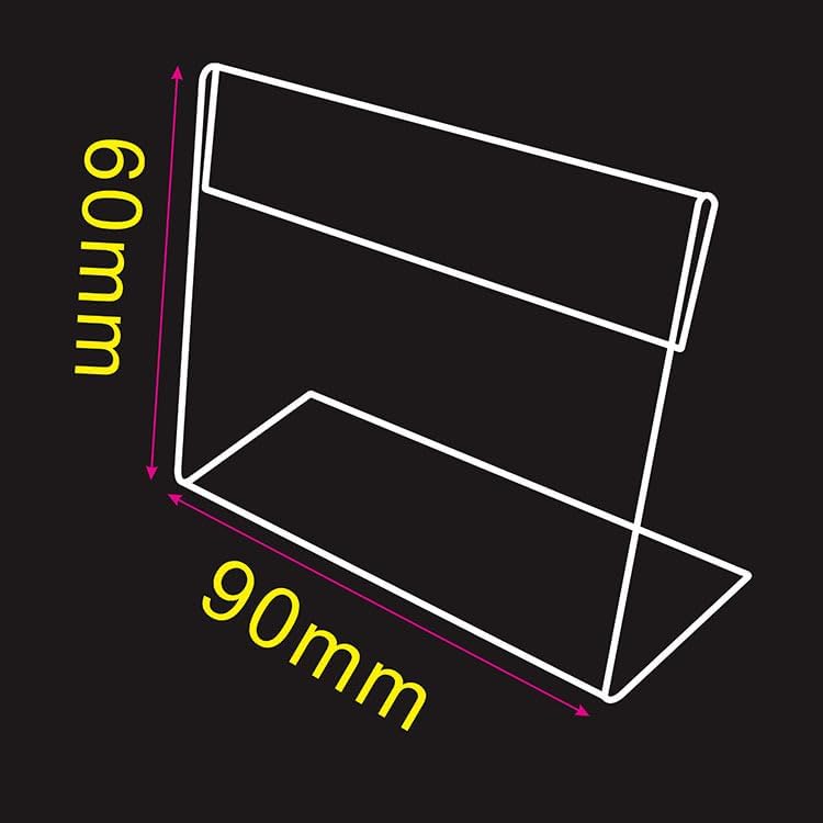 Clear Acrylic Sign Holders with Slanted Back, Adjustable Desk Display Stand for Office and Business,Acrylic Store Price Tag Rack with Slant Back Any Literature Flyer Document Rack(4 * 6cm)