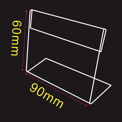 Clear Acrylic Sign Holders with Slanted Back, Adjustable Desk Display Stand for Office and Business,Acrylic Store Price Tag Rack with Slant Back Any Literature Flyer Document Rack(4 * 6cm)
