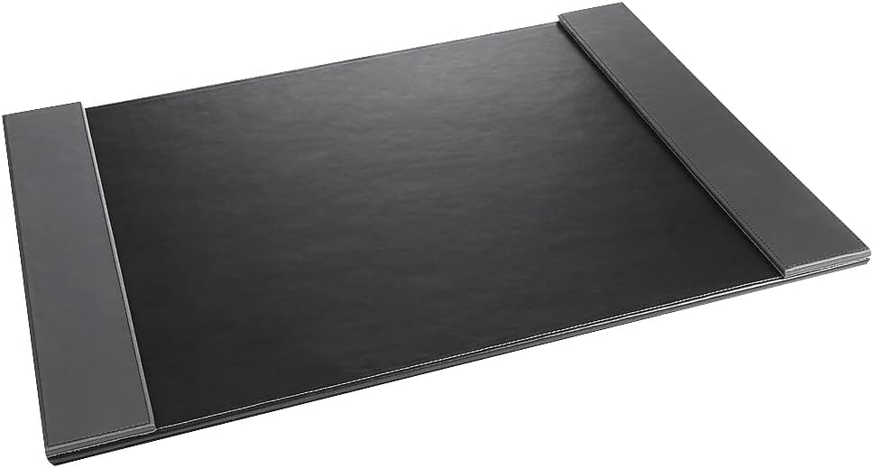Artistic Monticello Executive Desk Pad, Smooth Writing Desk Mat That Protects Desktop from Scratches & Stains, 24" x 19", Black/Gray