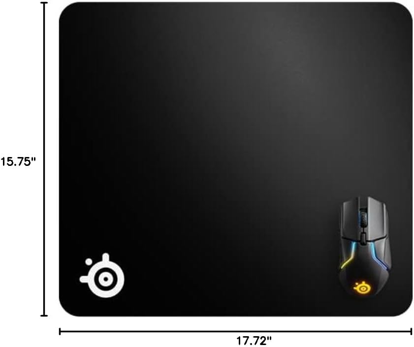 SteelSeries QcK Gaming Mouse Pad - XXL Cloth - Peak Tracking and Stability - Esports Mousepad - Never-Slip - Full Desk Coverage