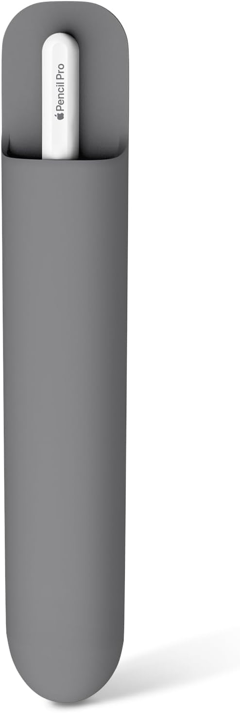 MoKo Pencil Case Holder, Adhesive Silicone Pencil Protected Sleeve Compatible with Apple Pencil Pro/ (USB-C)/ 1st/ 2nd Generation, Similarly Sized Styluses Accessories, Black
