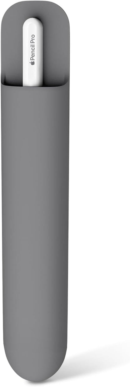 MoKo Pencil Case Holder, Adhesive Silicone Pencil Protected Sleeve Compatible with Apple Pencil Pro/ (USB-C)/ 1st/ 2nd Generation, Similarly Sized Styluses Accessories, Black