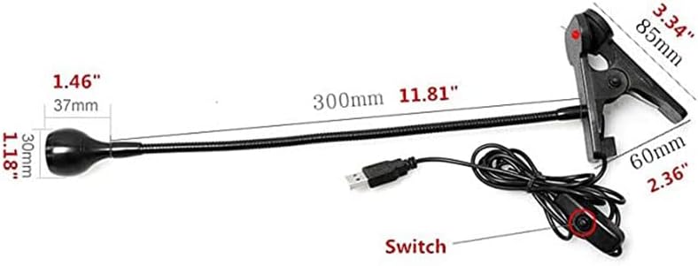LED Desk Lamp Clip On Light,360°Flexible Gooseneck and Clamp Reading Light,Portable USB Powered Task Light with Clamp,Night Light Clip on for Desk, Bed Headboard and Computers Silver