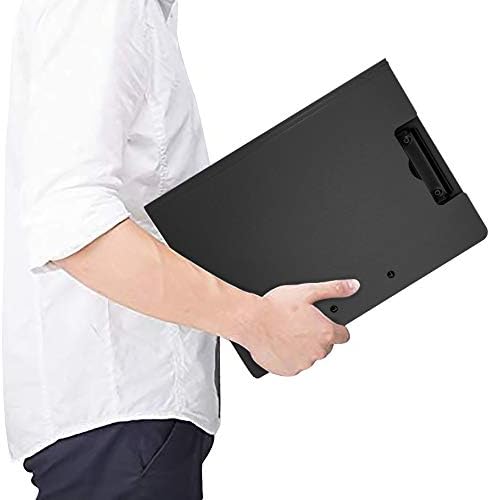 souG 4Pcs Clipboard Foldable,360°Cover Folder Clipboard Plastic Clipboards with Double Low Profile Clip,File Folder Storag Clipboards for A3 A4 Paper, Clip Boards for Office School Supplies (4 Colors)