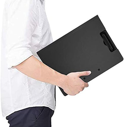 souG 4Pcs Clipboard Foldable,360°Cover Folder Clipboard Plastic Clipboards with Double Low Profile Clip,File Folder Storag Clipboards for A3 A4 Paper, Clip Boards for Office School Supplies (4 Colors)