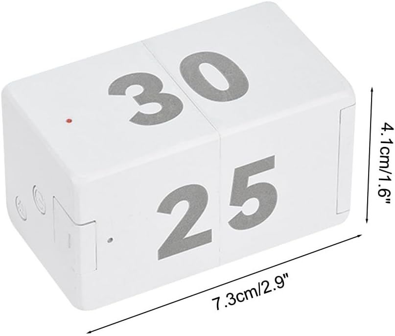 Pomodoro Timer Cube, Desk Productivity Time Management Tool with 10 Timer Presets, Adjustable Volume Small Pomodoro Cube for Task Work Cooking Kitchen