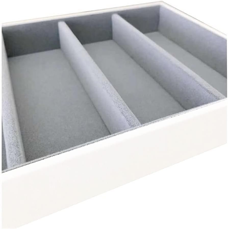 Premium Quality Sunglasses Tray Organizer Display PU Leather Exterior Soft Velvet Liner