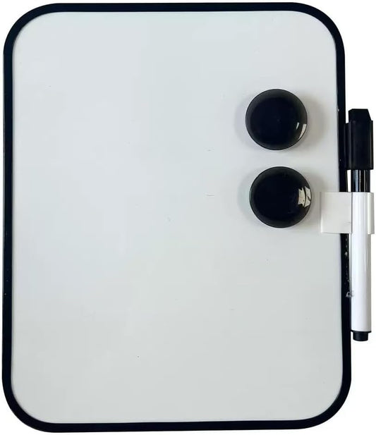 Magnetic Whiteboard with Marker and Magnets, 6" x 8",Small Whiteboard for Classroom, School Locker,Home, Office (Pink)