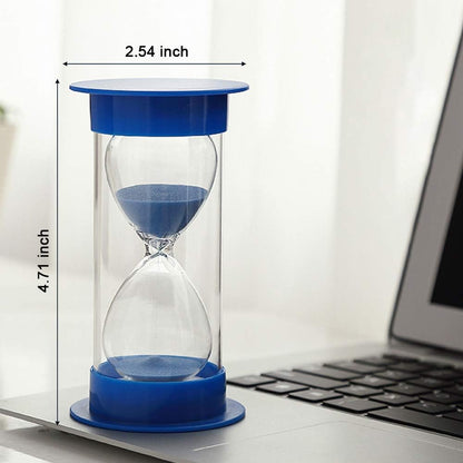 EMDMAK Sand Timer, Acrylic Hourglass Colorful Sandglass Timer 1 min/2 mins/3 mins/5 mins/10 mins/15 mins Sand Clock Timer for Games Classroom Home Office(Pack of 6)