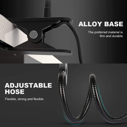 LED Desk Lamp with Clamp, Eye-Caring Reading Light with 3 Color Modes 10 Brightness, Flexible Gooseneck Clip On Lamp for Home Office Bed Headboard, USB Powered Dimmable Table Light
