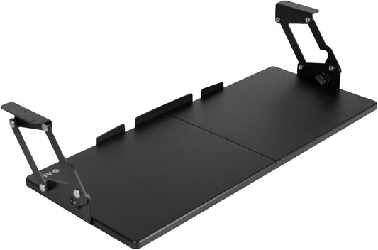 VIVO Large Under Desk 34 x 11 inch Computer Keyboard and Mouse Tray with Swinging Height Adjustment, 12 Settings, Platform Drawer for Typing, Black, MOUNT-KB34S