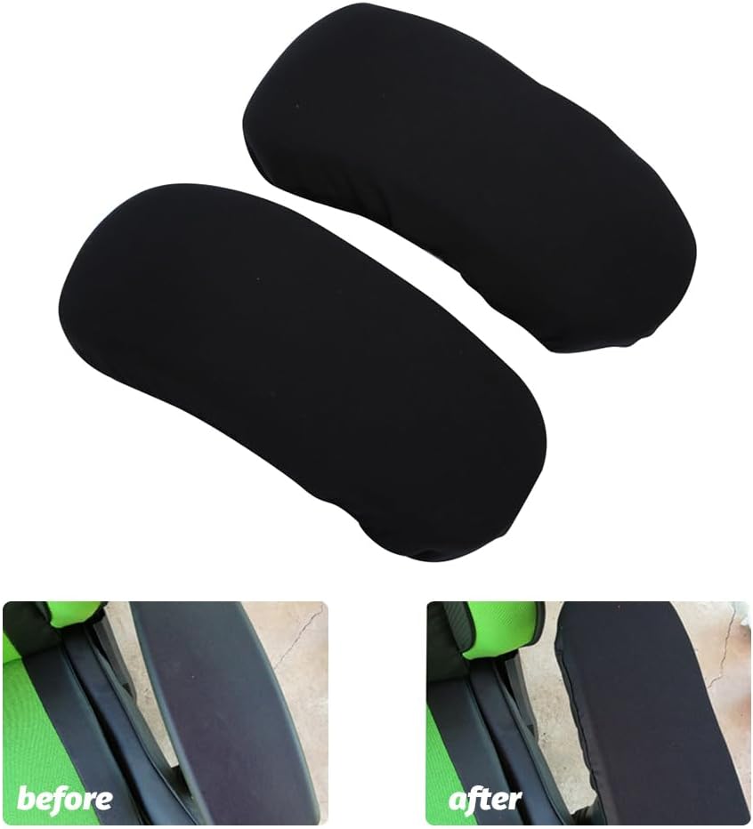Kakalote Office Chair Armrest Covers, 1pair Stretchable Stretch Computer Chair Slipcover Desk Chairs Arm Cover for Office, Desk, Gaming Chairs (Black)