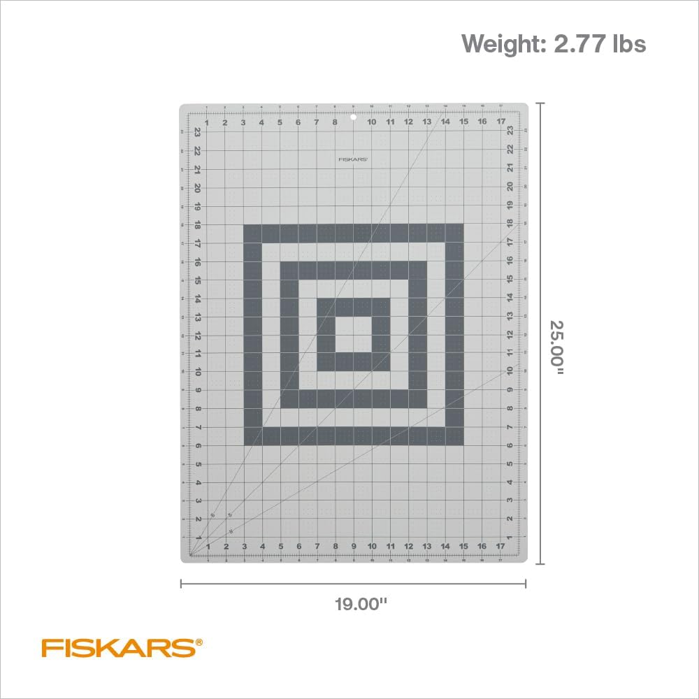 Fiskars Self Healing Cutting Mat with Grid for Sewing, Quilting, and Crafts - 18" x 24 Grid Lilac/Mountain Haze