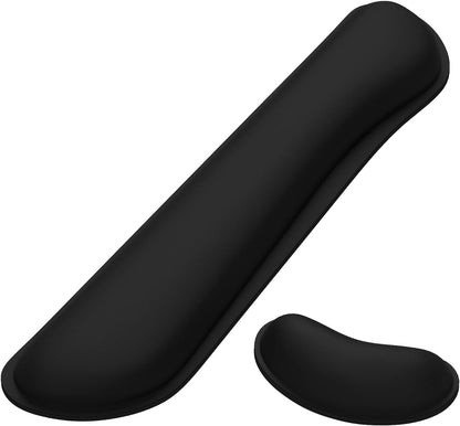 Dapesuom Enlarge Keyboard Wrist Rest, Memory Foam Keyboard Wrist Cushion for Computer Desk Mats Support, Pain Relief Ergonomic Mouse Pad Rests with Non-Slip Base for Gaming, Laptop, Radiant Orchid
