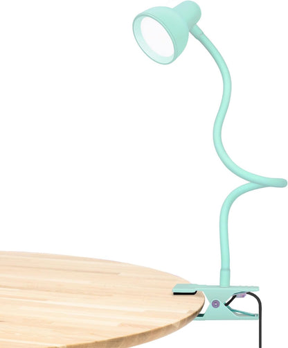LiFMIRA Clip-on Reading Light - 3 Color Modes, 10 Dimmable Brightness, Eye Care Clamp Desk Lamp with Flexible Gooseneck for Reading in Bed, Desk, Headboard, Computer