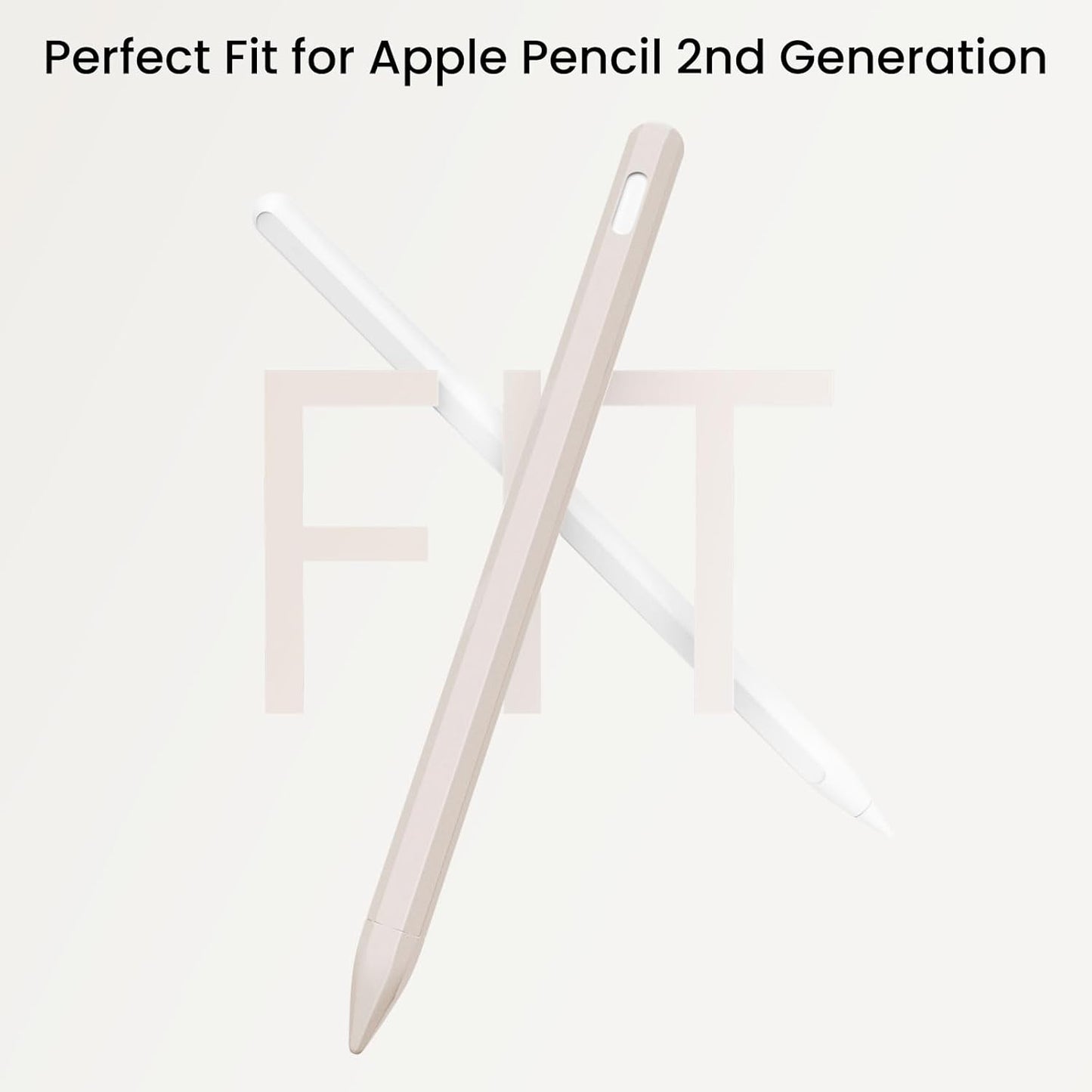 KELIFANG Silicone Case for Apple Pencil Pro 2024 & Apple Pencil 2nd Generation, Cute Pink Protective Skin Sleeve Cover Holder Grip and Tip Cap Accessories Compatible with iPad Pro 11 12.9 13 Inch