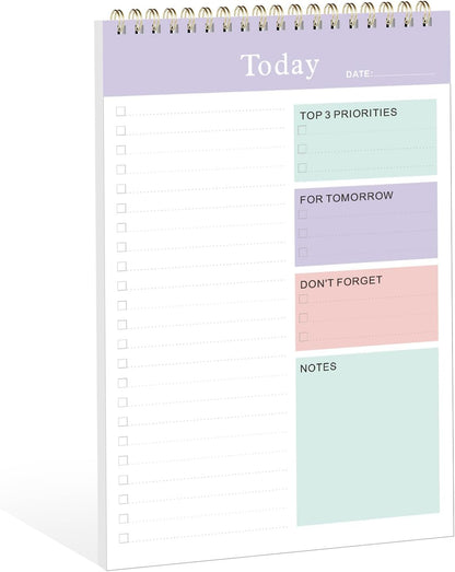 Weekly To Do List Notepad, Undated Planner with 52 Sheets (8.5''x11''), Desk Weekly Planner for Women & Man, Home School & Work