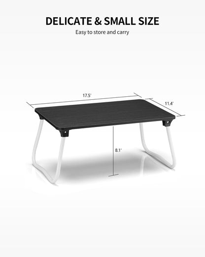 Ruxury Foldable Lap Desk Laptop Stand Bed Desk Table Tray, Breakfast Serving Tray, Portable & Lightweight Mini Table, Lap Tablet Desk for Sofa Couch Floor - Pink
