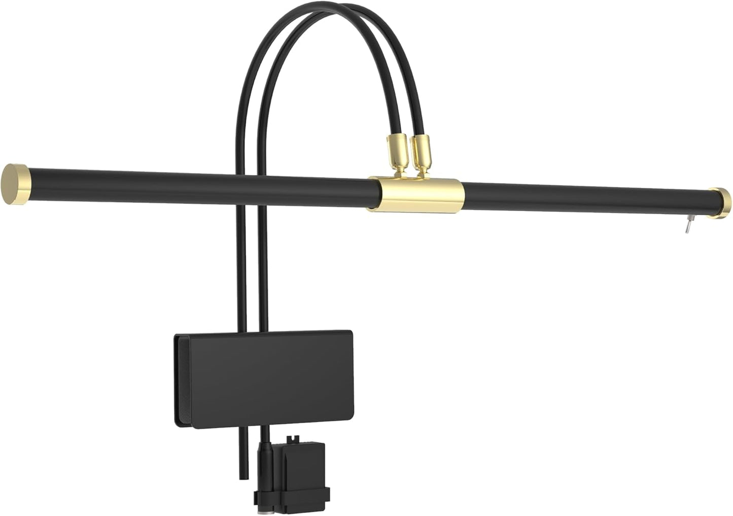 Cocoweb 22" LED Grand Piano Light in Antique Brass with Dimmer Clip