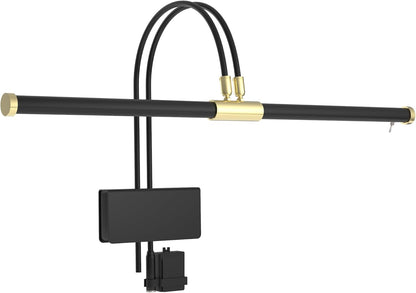 Cocoweb 22" LED Grand Piano Light in Antique Brass with Dimmer Clip