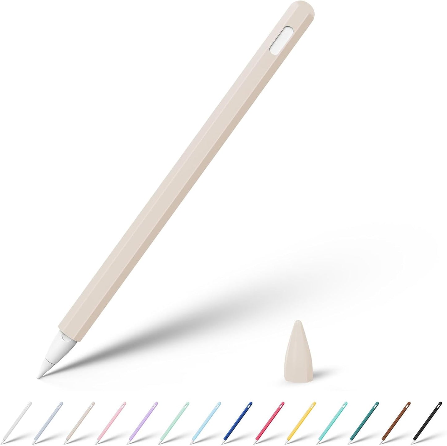 KELIFANG Silicone Case for Apple Pencil Pro 2024 & Apple Pencil 2nd Generation, Cute Pink Protective Skin Sleeve Cover Holder Grip and Tip Cap Accessories Compatible with iPad Pro 11 12.9 13 Inch