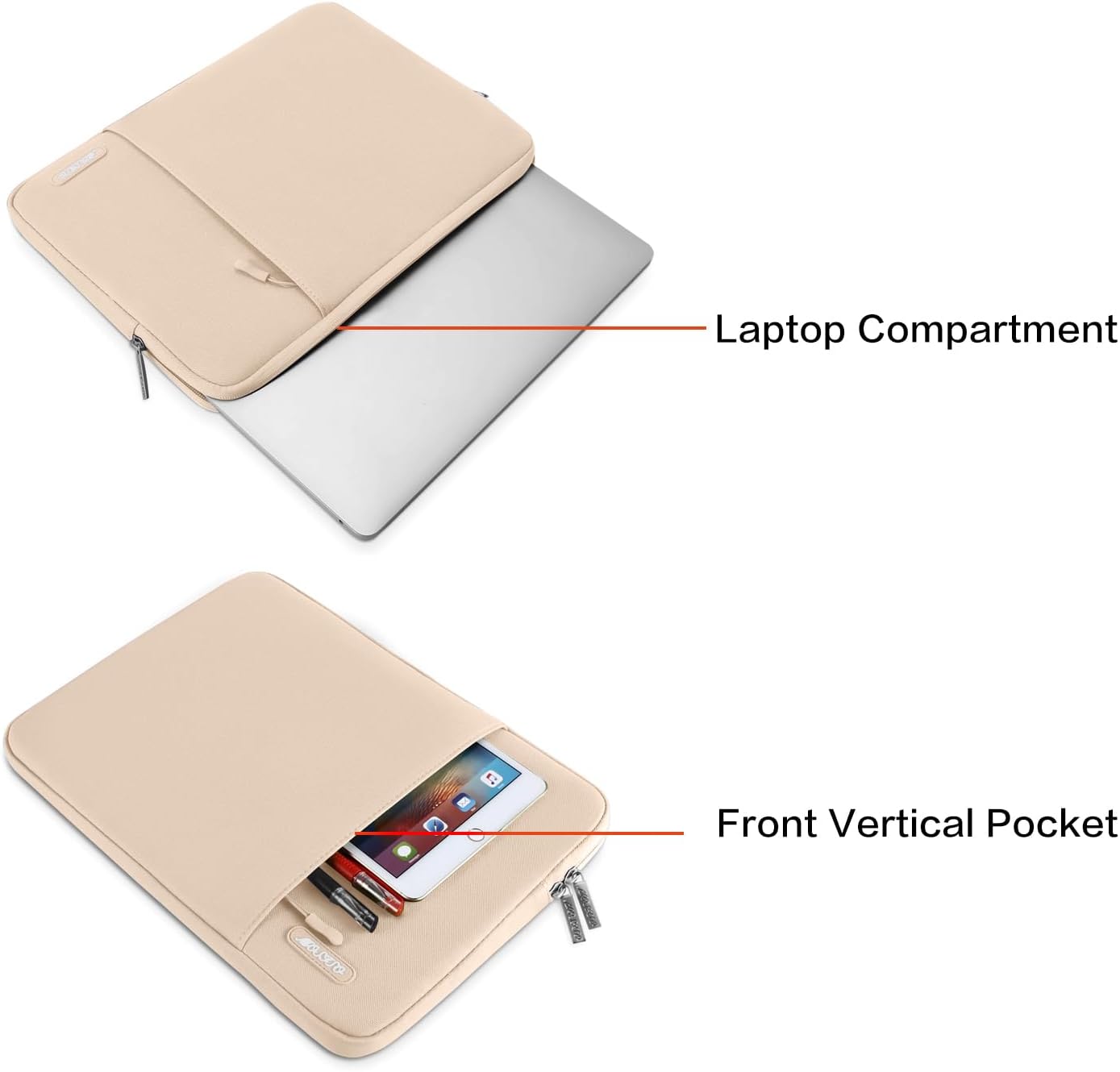 MOSISO Laptop Case 13.3 inch, 13-13.3 inch Laptop Sleeve Compatible with MacBook Air/Pro 13/Pro 14 M5 M4 M3 M2 M1, HP Dell ASUS Lenovo,Polyester Vertical Computer Sleeve Bag with Pocket, Antique Green - Colors B