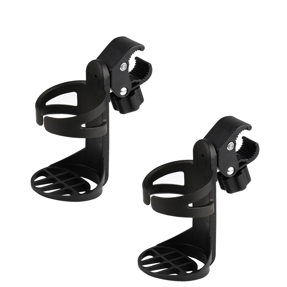 Accmor Stroller Cup Holder, Universal Cup Holder for Uppababy, Nuna, Doona Strollers, Large Bottles 360 ° Rotatable Bottle Holder for Stroller, Wheelchair, Walker, Scooter