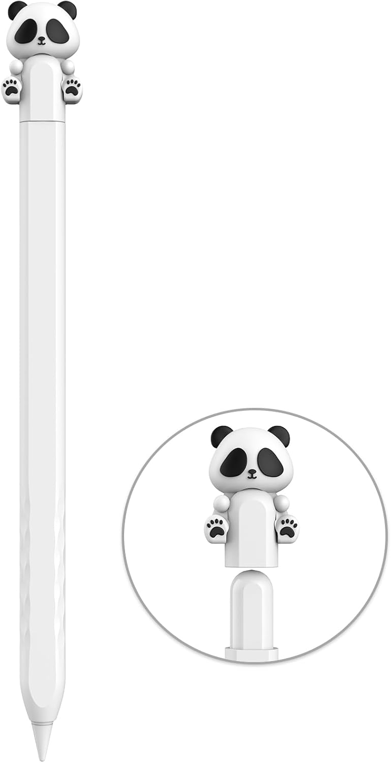 NIUTRENDZ Cute Bear Apple Pencil Case for Apple Pencil 2nd Generation Case Silicone Protective Cover Sleeve Skin Accessories (Brown, Apple Pencil 2nd Generation)