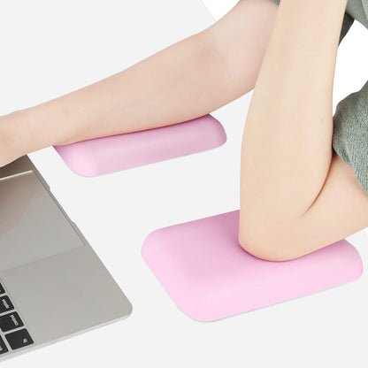Leolee Elbow Rest Pads for Desk, Black Ergonomic Arm Rest Pads with Memory Foam & Non-Slip Base, Armrest Cushion Support Pad Relieve Elbow and Wrist Pain for Computer, Office, 2 Packs