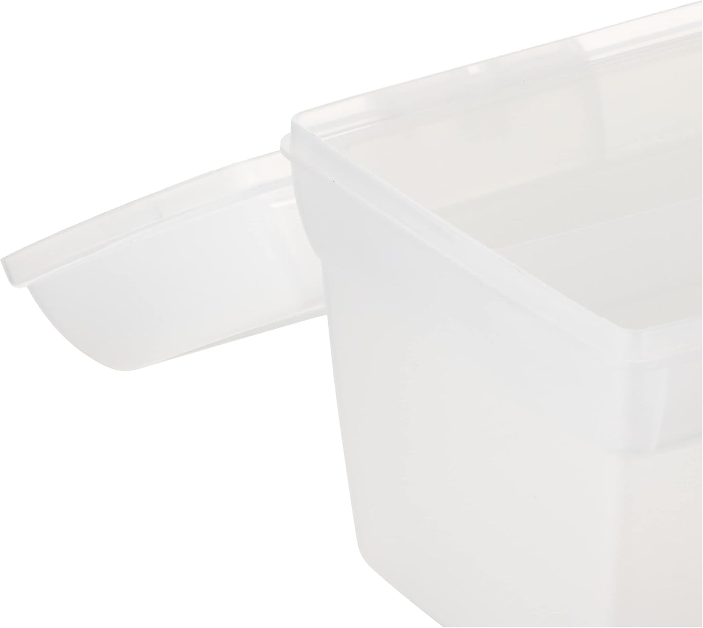 ArtBin 6937AG Essentials Lift-Out Tray Box, Portable Art & Craft Organizer with Handle and Tray, Clear/Aqua