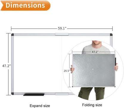 VIZ-PRO Magnetic Dry Erase Board, 24 X 18 Inches, Silver Aluminium Frame
