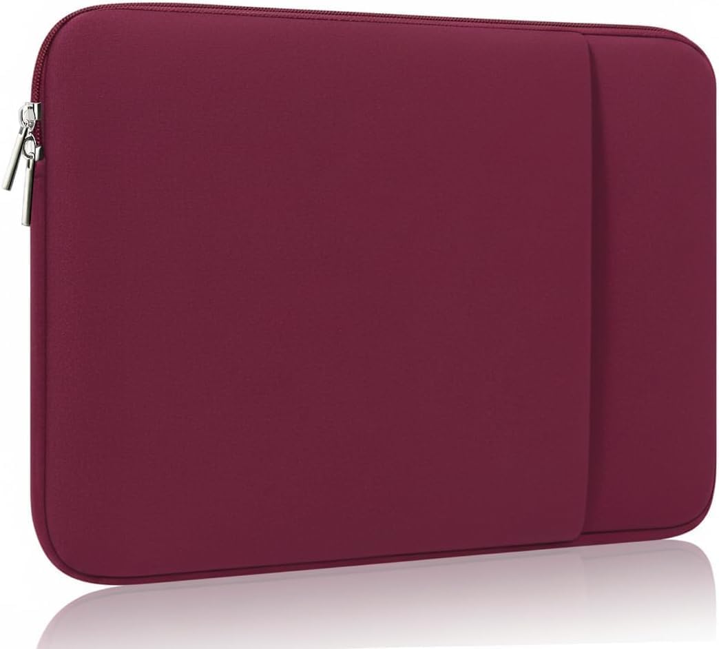 Laptop Sleeve for MacBook Neo/Air/Pro 13 inches A18/M5/M4/M3/M2/M1 Chip 2026-2020 A3404 A3449 A3240 A3113 with 2 Pockets Tablet Bag Case Accessories (Bright Pink)