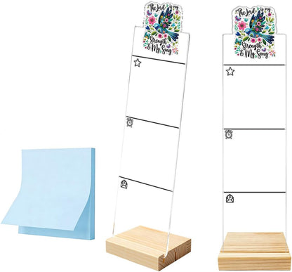 Monitor Memo Board Computer Monitor Memo Board Sticky Note Organizer Hold On Partner Im Overstimulated Sign Acrylic Desk Accessories Removable Wooden Base Set Sticky Notes 100 Sheets 11.8×3.1 inches
