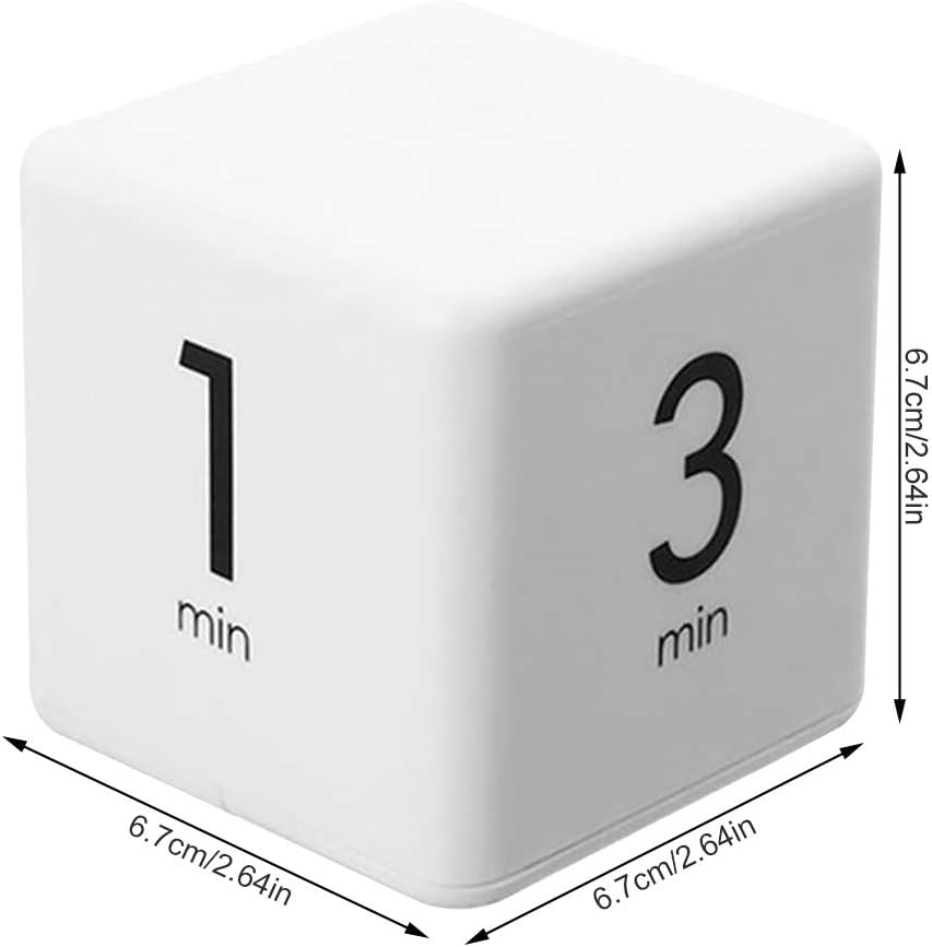 JOYIT Cube Timer 1 3 5 10 Minutes - Flip Countdown Visual Timer for Time Management, Kitchen, Workout, Study, Classroom, Office, Games