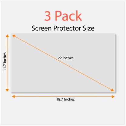Anti-Glare and Anti Finger Print Screen Protector (3 Pack) for 20 Inches Widescreen Desktop Monitor
