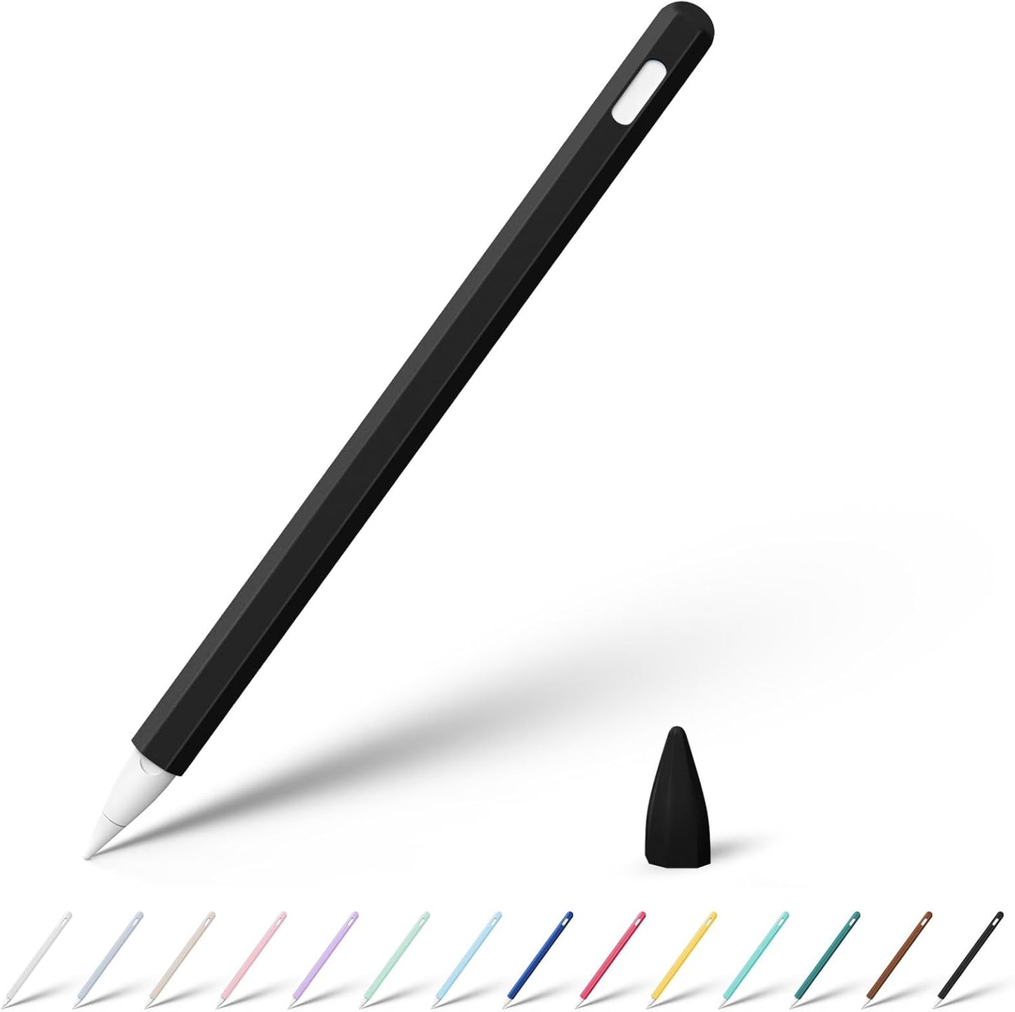 KELIFANG Silicone Case for Apple Pencil Pro 2024 & Apple Pencil 2nd Generation, Cute Pink Protective Skin Sleeve Cover Holder Grip and Tip Cap Accessories Compatible with iPad Pro 11 12.9 13 Inch