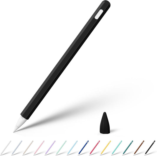 KELIFANG Silicone Case for Apple Pencil Pro 2024 & Apple Pencil 2nd Generation, Cute Pink Protective Skin Sleeve Cover Holder Grip and Tip Cap Accessories Compatible with iPad Pro 11 12.9 13 Inch