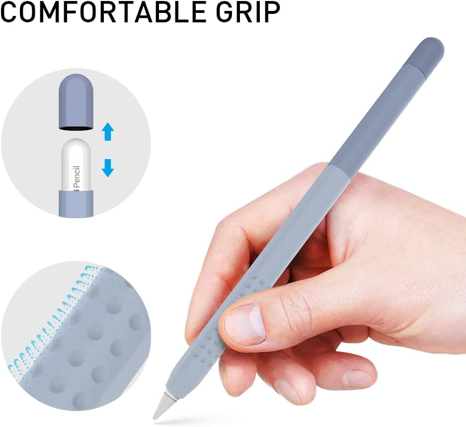 Delidigi for Apple Pencil Pro Case (2024) & Apple Pencil 2nd Generation Sleeve,Soft Silicone Grip Cover,Magnetic Charging Compatible,Double Tap Support,Gradient Color Design