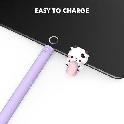 NIUTRENDZ Cute Bear Apple Pencil Case for Apple Pencil 2nd Generation Case Silicone Protective Cover Sleeve Skin Accessories (Brown, Apple Pencil 2nd Generation)